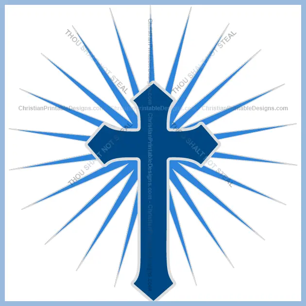 Free Christian Printable Cross with Lines Image - ChristianPrintableDesigns.com