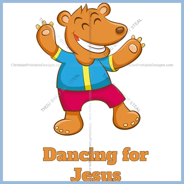 Kids Design Dancing for Jesus Image - ChristianPrintableDesigns.com