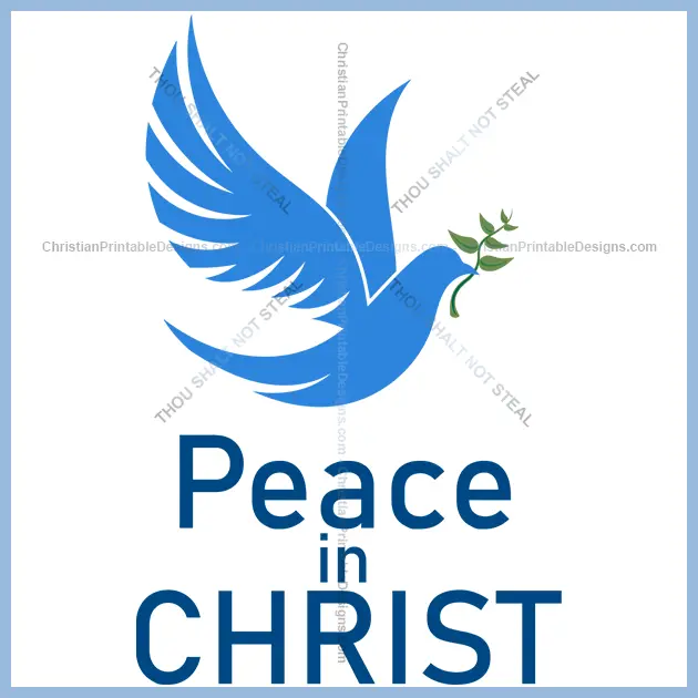 Christian Prinatable Embroidery Design dove with Peace Image - ChristianPrintableDesigns.com