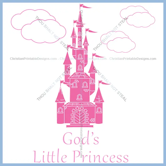 Kids design Gods little princess image - ChristianPrintableDesigns.com