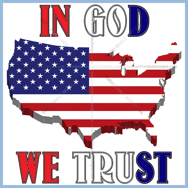 In God we trust image - ChristianPrintableDesigns.com