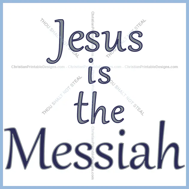 Christian Prinatable Embroidery Design Jesus Messiah Image - ChristianPrintableDesigns.com