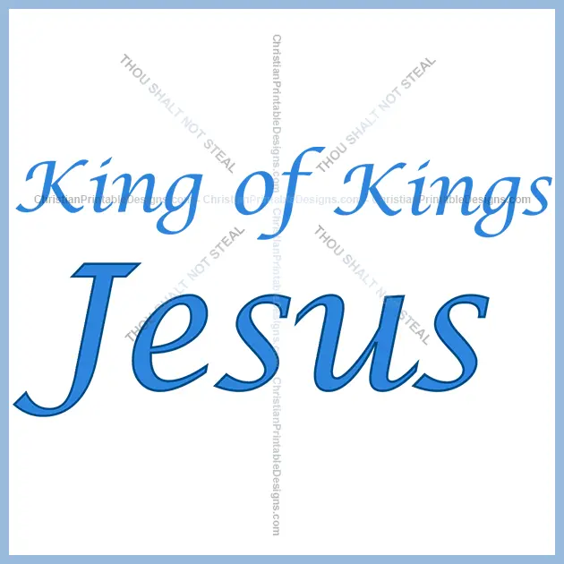 Christian Prinatable Embroidery Design King of Kings Jesus Image - ChristianPrintableDesigns.com