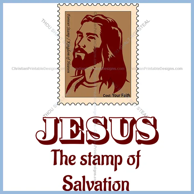 Stamp of Salvation image - ChristianPrintableDesigns.com