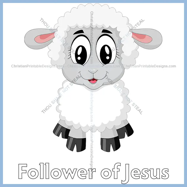 Kids christian design precious as a lamb image - ChristianPrintableDesigns.com