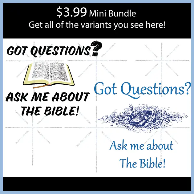 Questions about the Bible Mini Bundle Image - ChristianPrintableDesigns.com