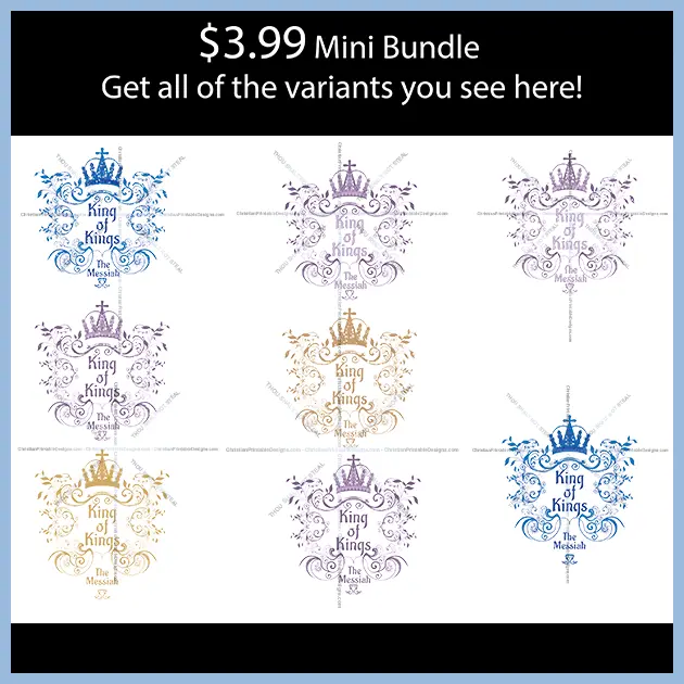 King of Kings mini Bundle image - ChristianPrintableDesigns.com