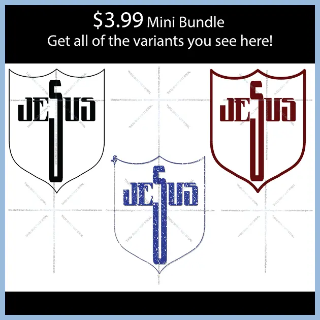 Shield of Jesus mini bundle image - ChristianPrintableDesigns.com