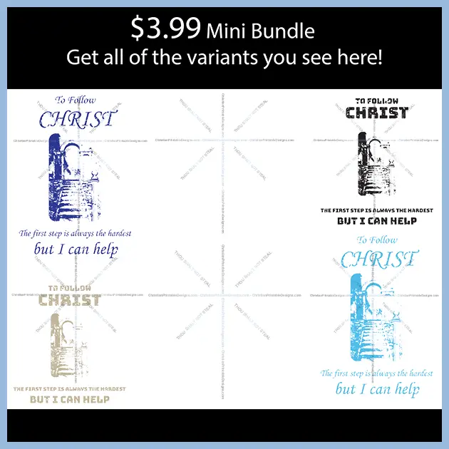 Follow the steps of Christ mini bundle image - ChristianPrintableDesigns.com